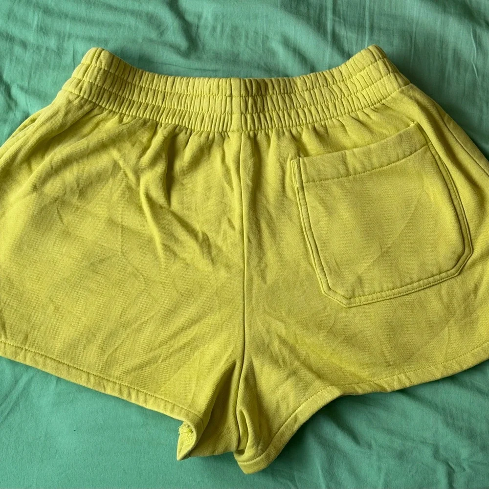 Calvin Klein Women's Athletic Yellow Shorts - Picture 3 of 5